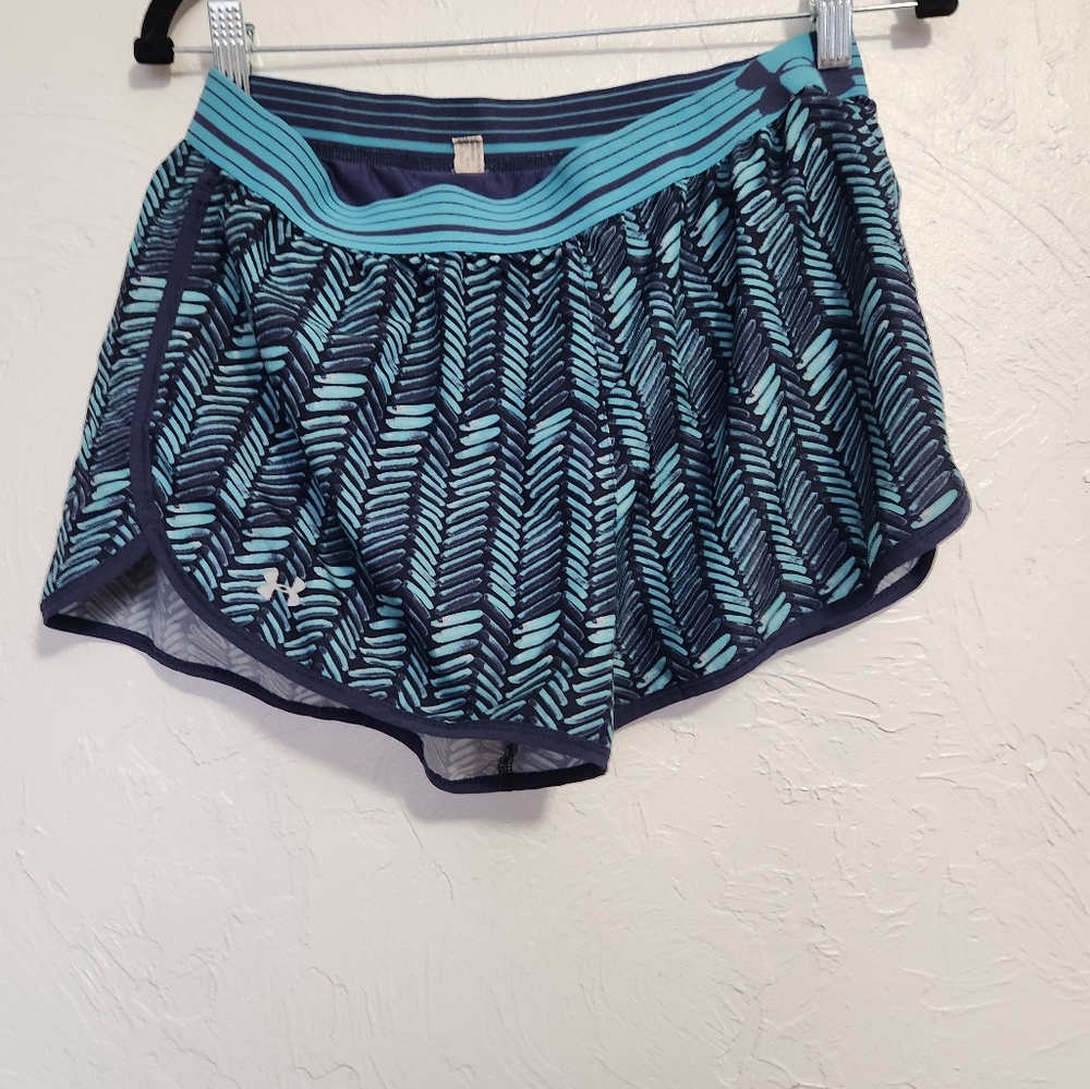 Stylish Blue Patterned Women's Shorts